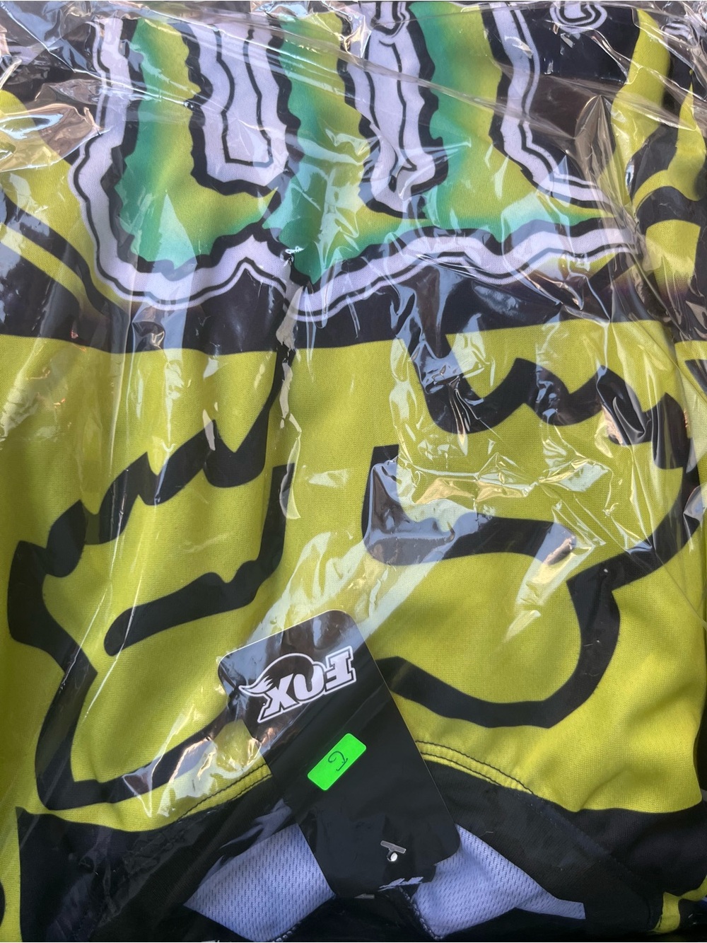 Fox Men's Neon Yellow and Green Graphic Athletic Shorts